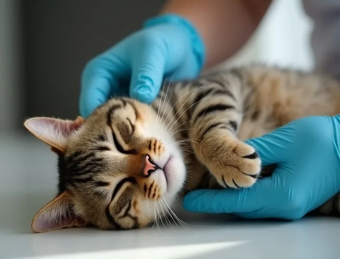 Specialist carefully handling a deceased cat with dignity in Balwyn